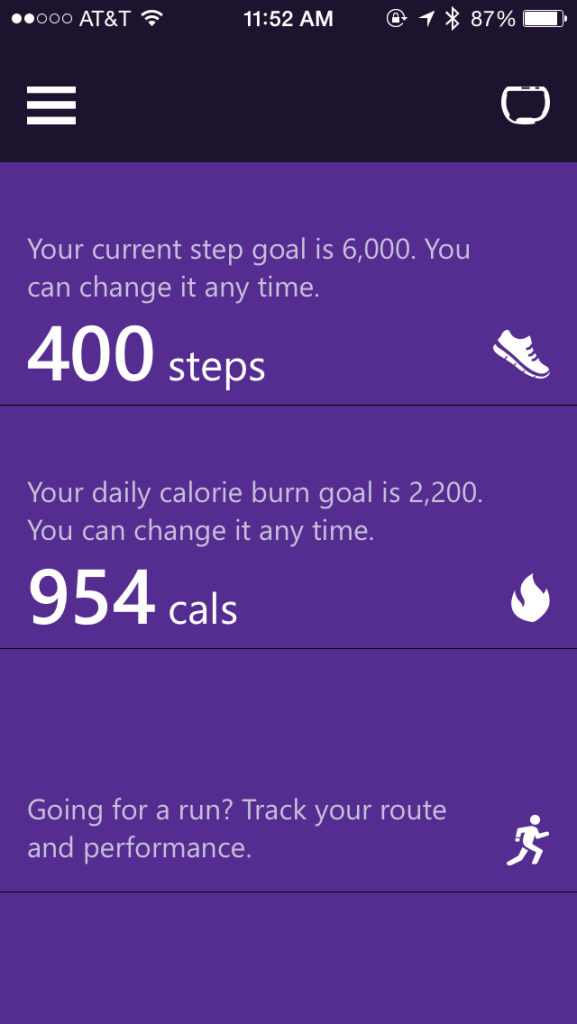 Microsoft Band Dashboard