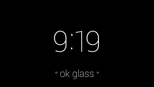 Google Glass Home Screen