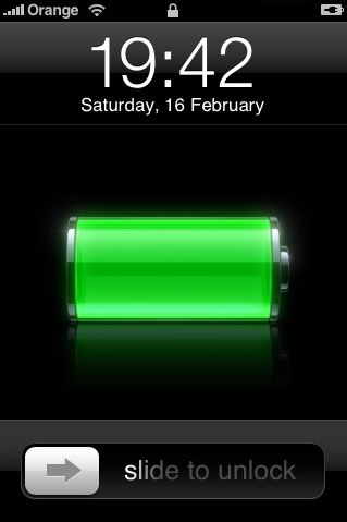 iOS 6 and previous, Lock Screen