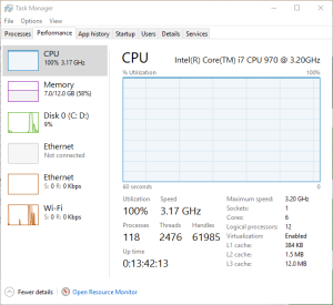 100% CPU Usage