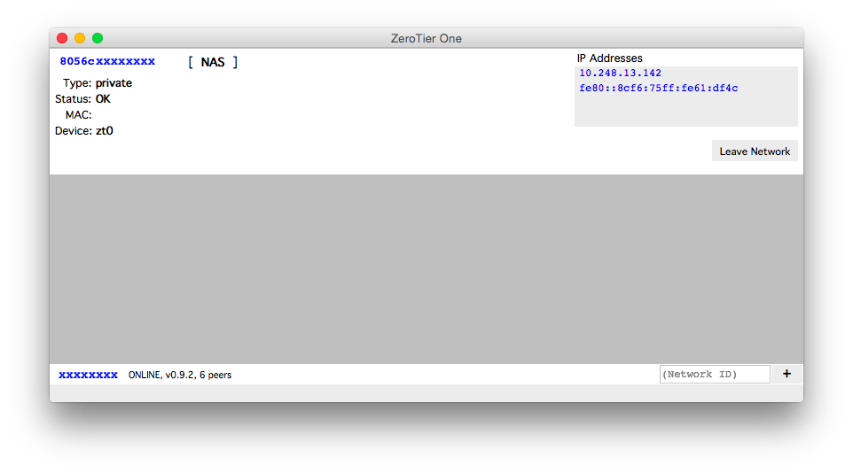 ZeroTier Mac Client